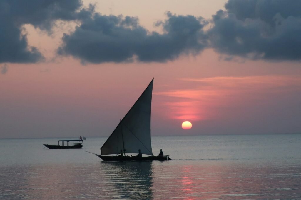 Sailboat on calm water