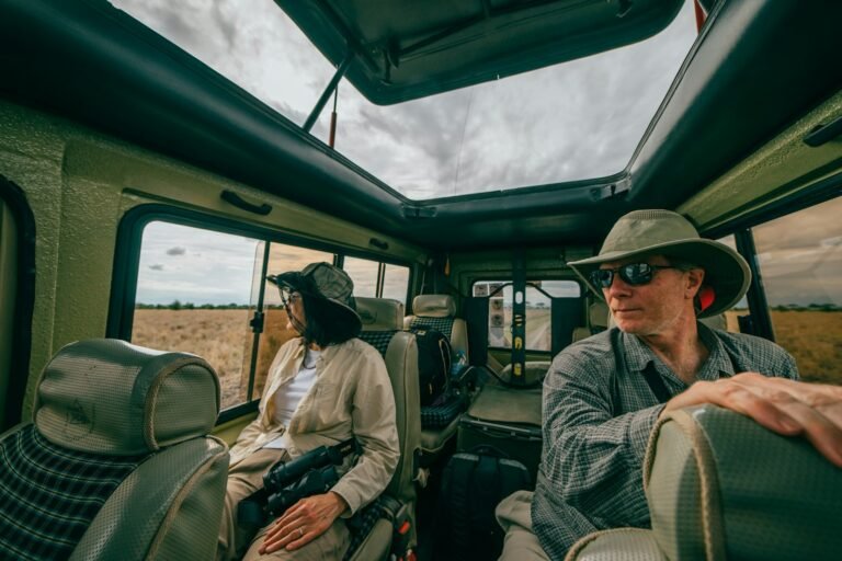 Couple on safari