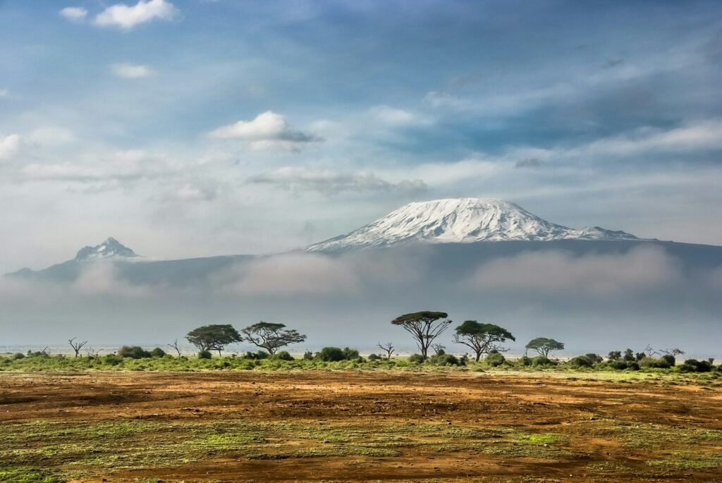 Snow-capped summit of Kilimanjaro
