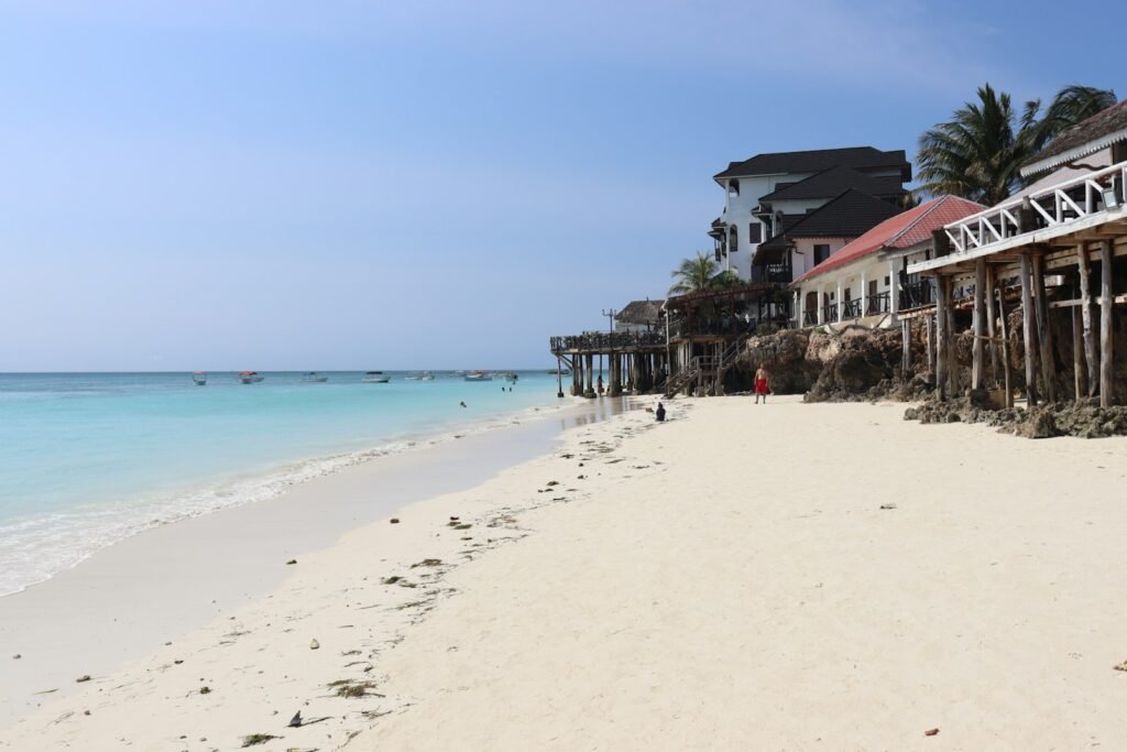 White-sand beach in Nungwi, Zanzibar
